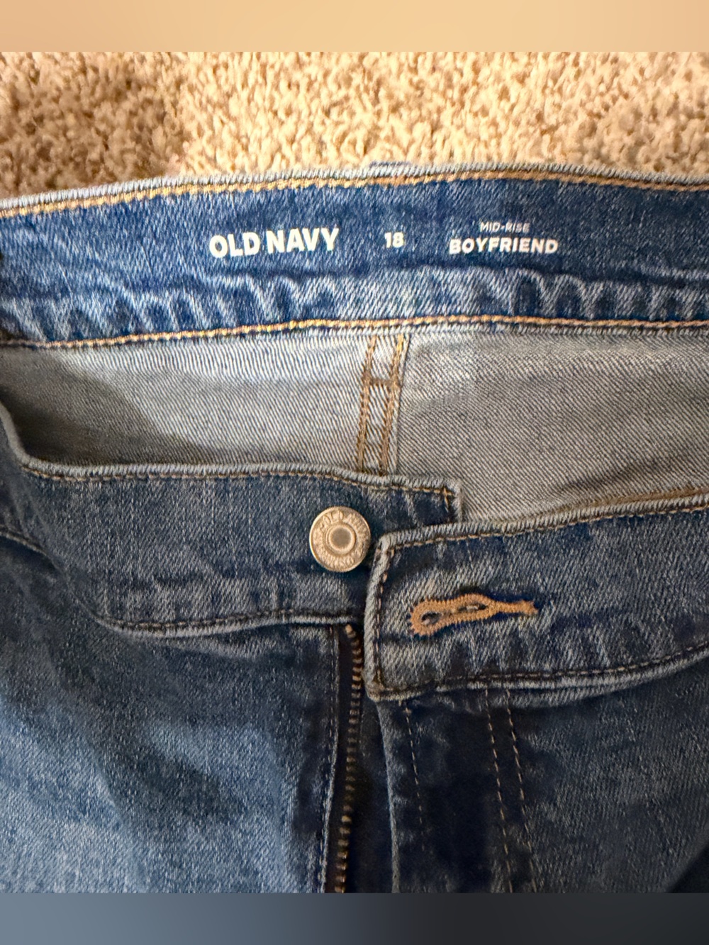 Old Navy Women's Mid-Rise Boyfriend Jeans - Blue